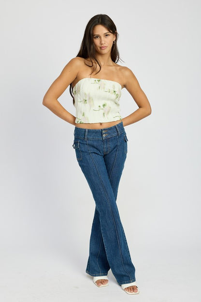 Eve Floral Print Tube Top