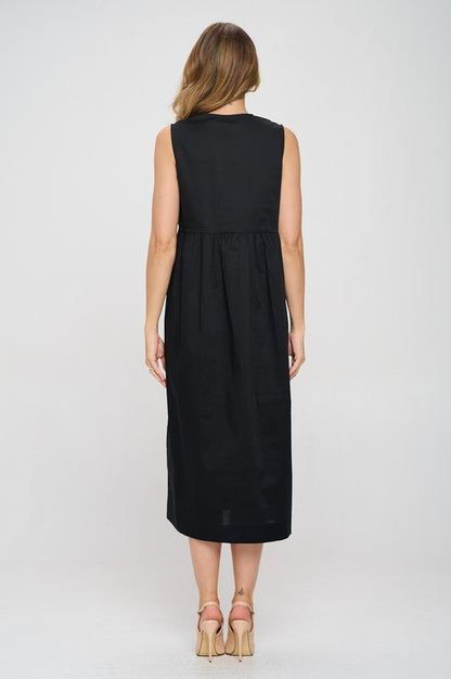 Ivy Front Tie Sleeveless Dress