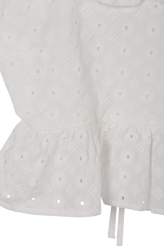 Holland Ruffle Eyelet Top