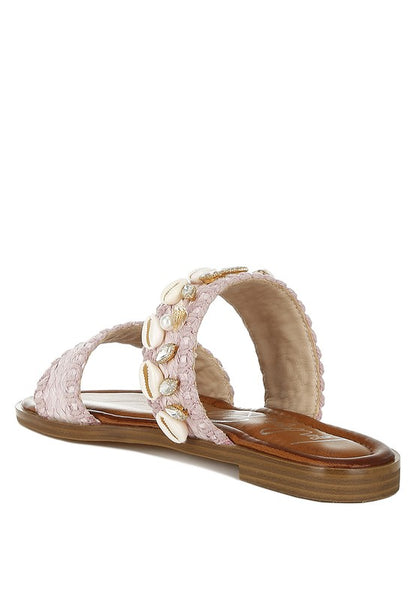 Camille Coastal Raffia Slip On Sandals