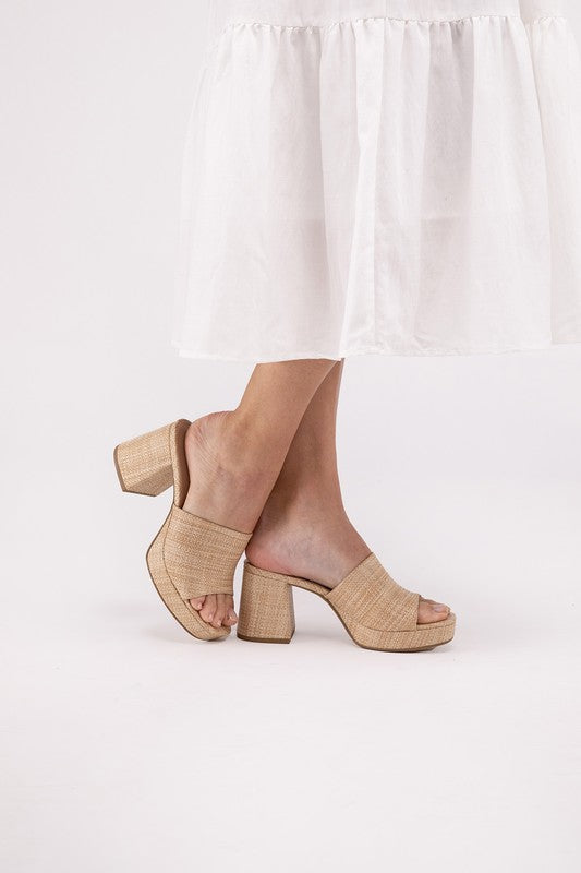 Ianthe Slip On Beige Mules