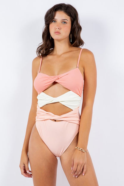 Kaia Twist Front Cut Out One Piece