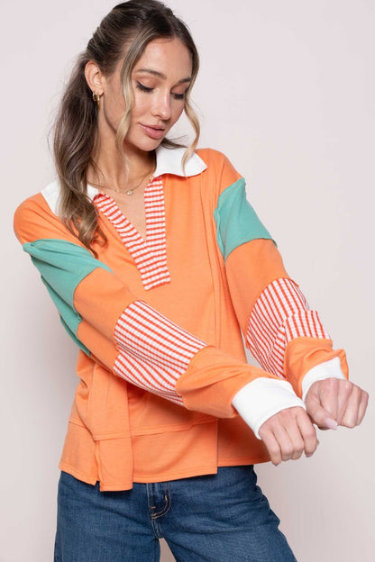 Adalynn Striped Panel Block Top