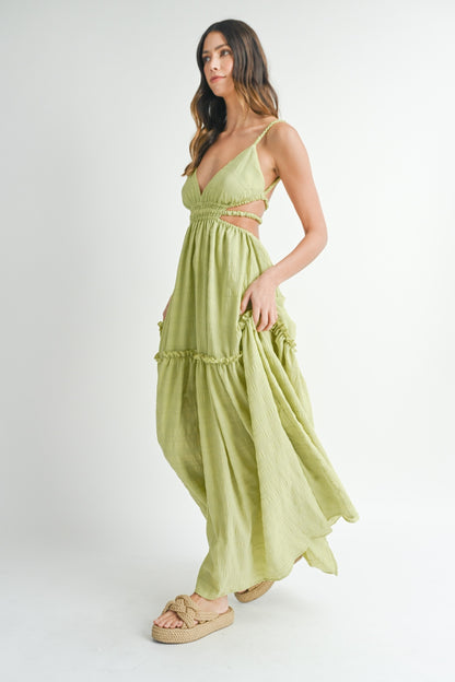 Zoey Backless Cutout Maxi Dress