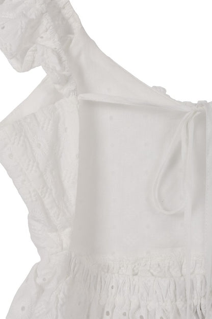 Holland Ruffle Eyelet Top