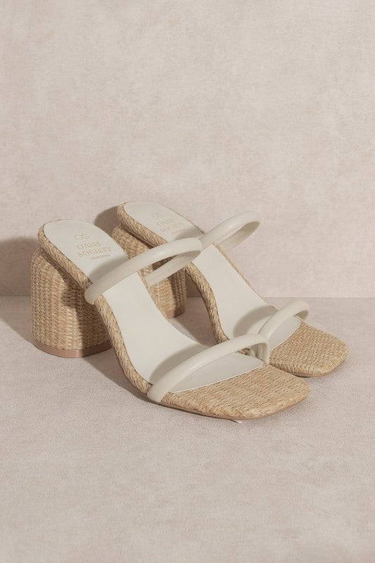 Margaret Woven Rattan Heels