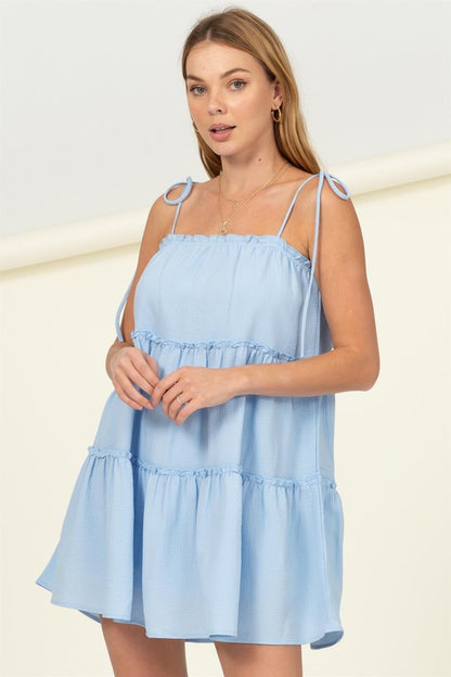 Brooklyn Tiered Tie Strap Mini Dress