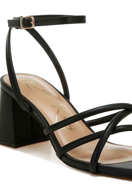 Alyona Low Block Heel Strappy Sandals