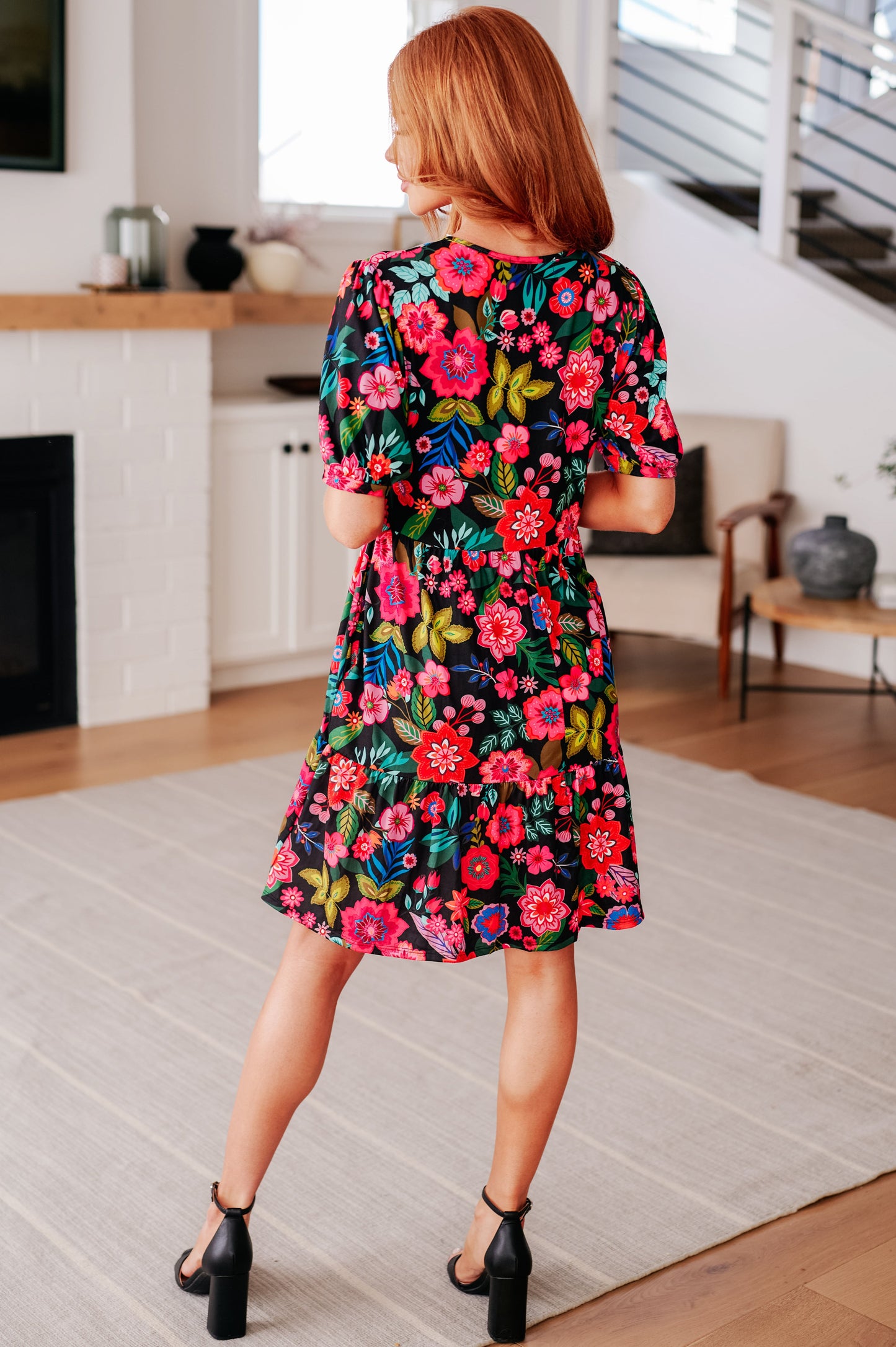 Kira Floral Tie Front Dress