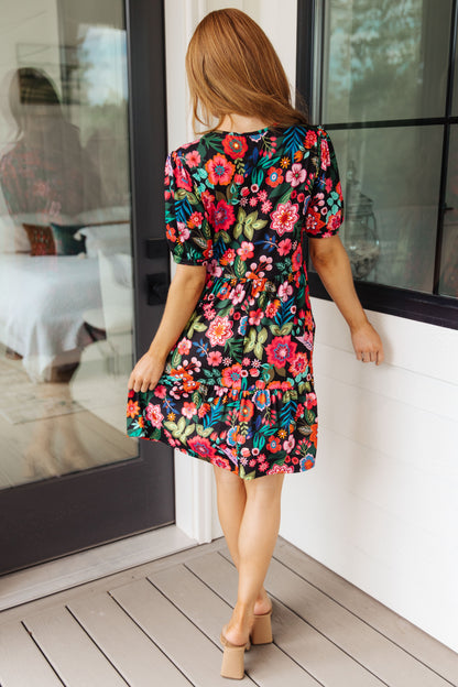 Kira Floral Tie Front Dress