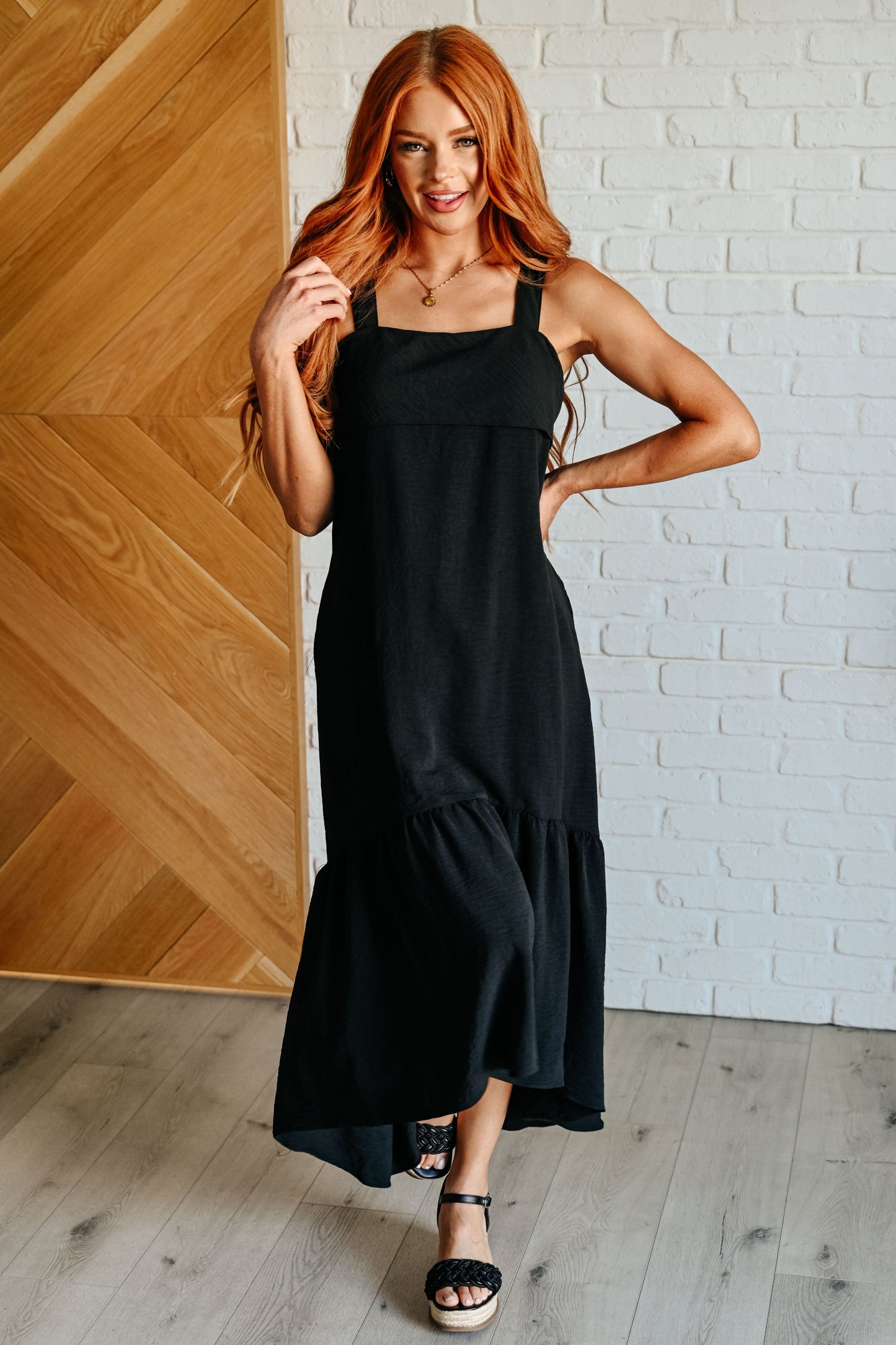 Alessia Tie Back Tiered Maxi Dress