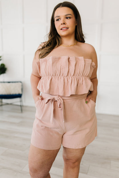 Danna Ruffle Tie Front Romper