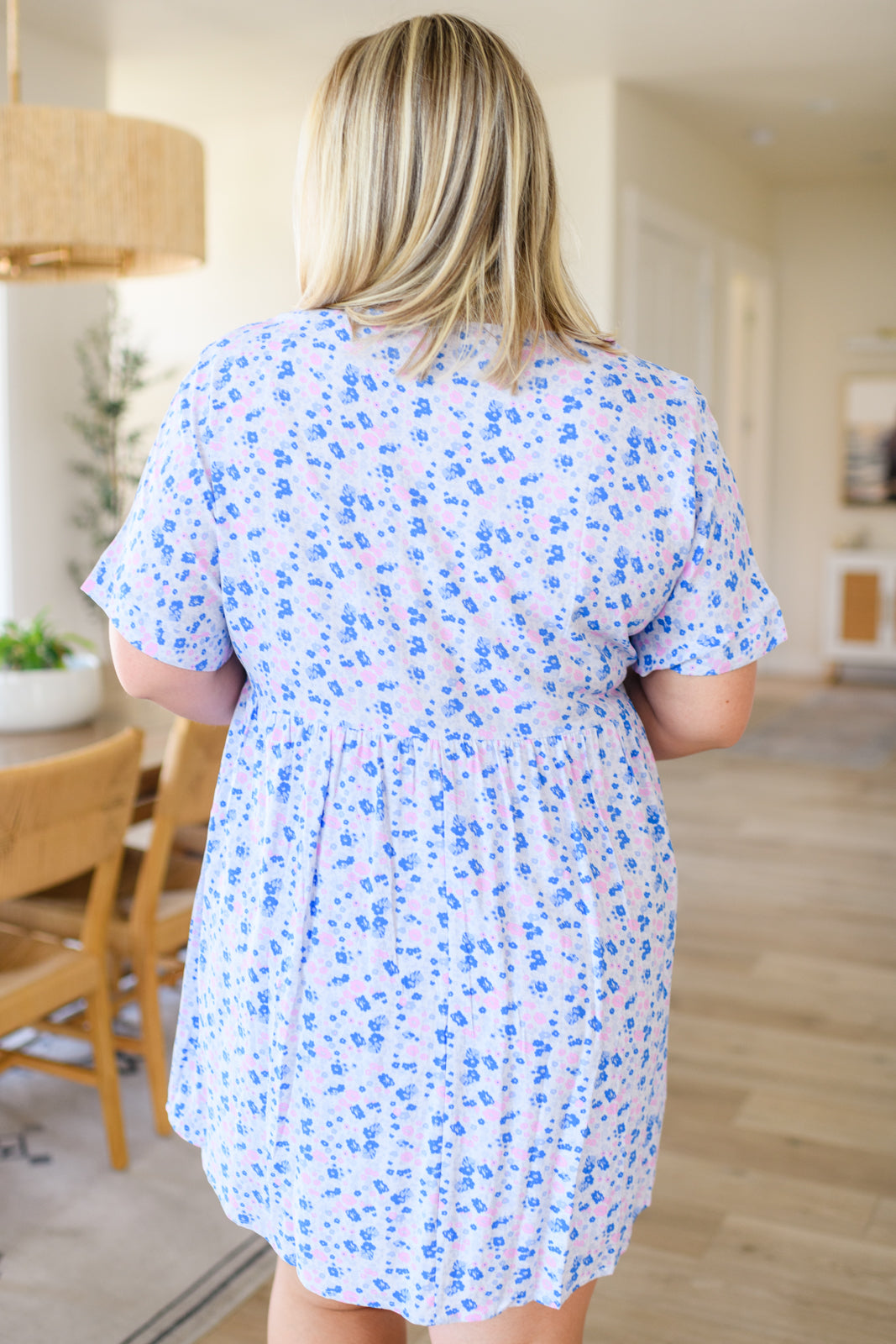 Francine Lavender Floral Mini Dress