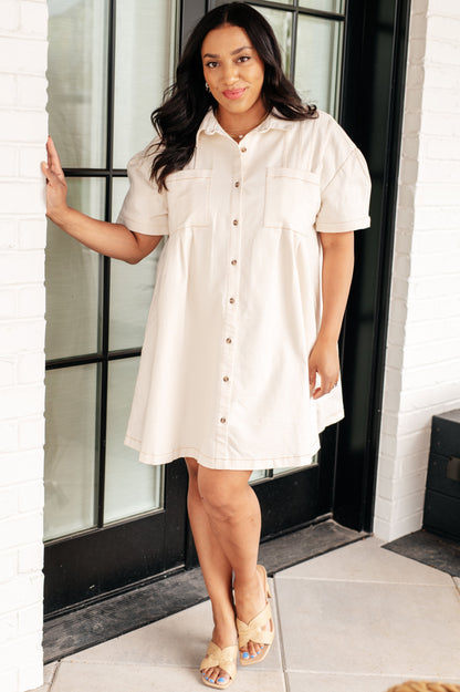 Nina Button Down Mini Dress