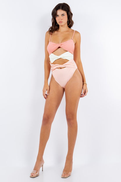 Kaia Twist Front Cut Out One Piece