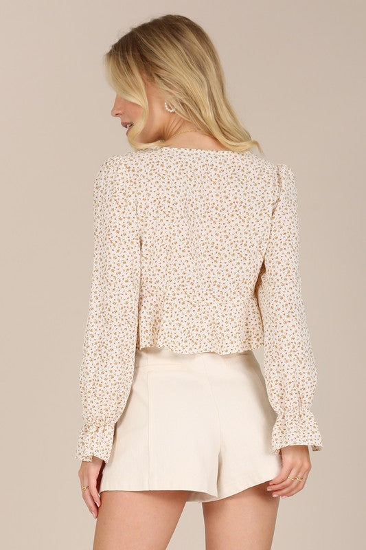 Rhea Floral Ruffle Top