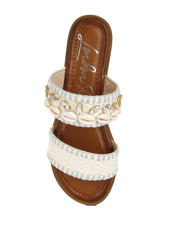 Camille Coastal Raffia Slip On Sandals