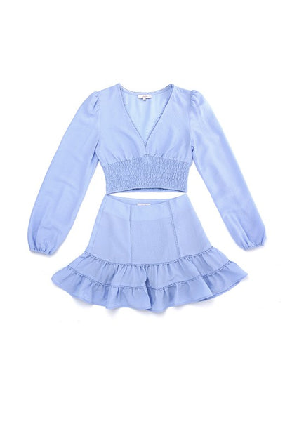 Dallas Smocked Ruffle Skirt Set