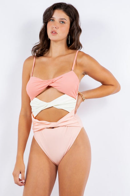 Kaia Twist Front Cut Out One Piece