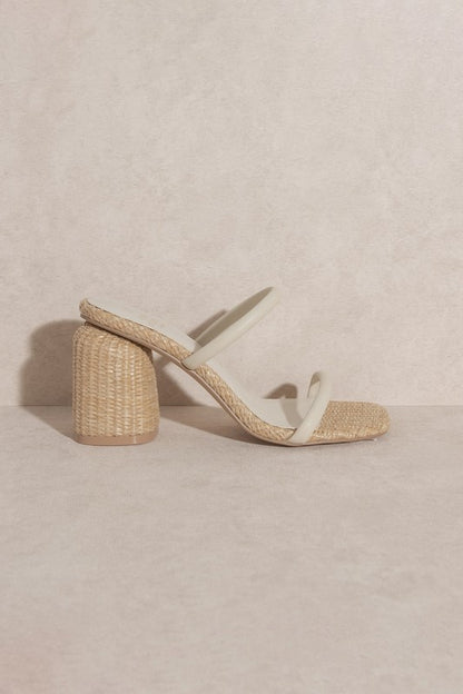 Margaret Woven Rattan Heels