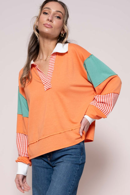 Adalynn Striped Panel Block Top