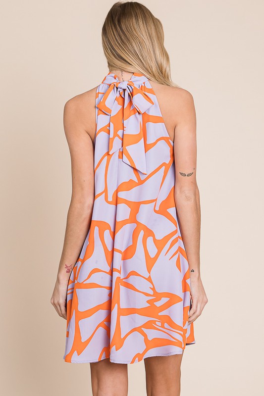 Heidi Resort Print Halter Dress