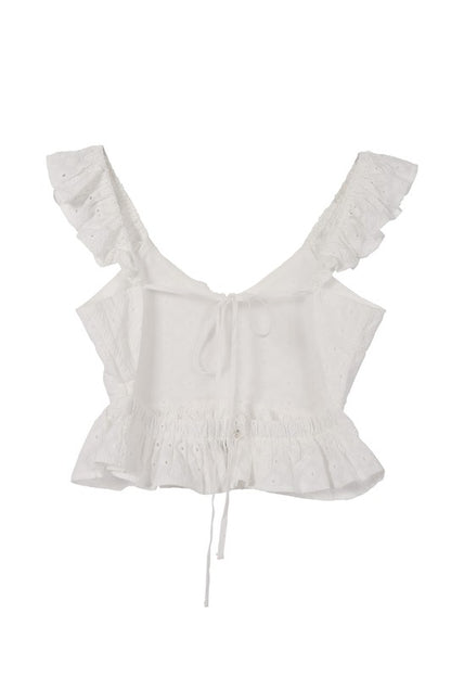 Holland Ruffle Eyelet Top