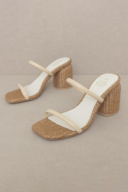 Margaret Woven Rattan Heels