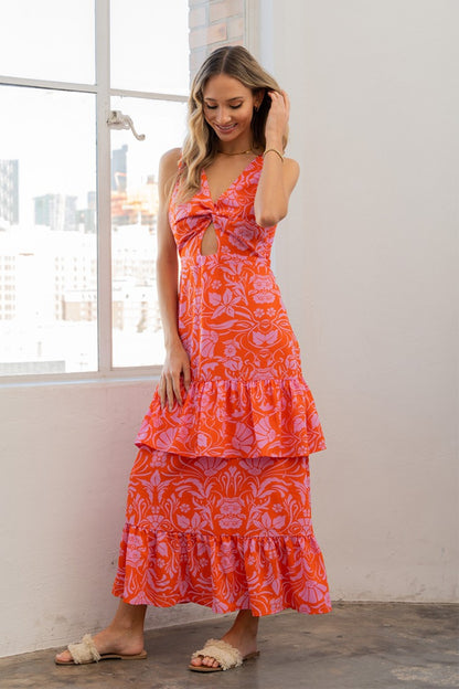 Kaylee Floral Ruffled Maxi Dress