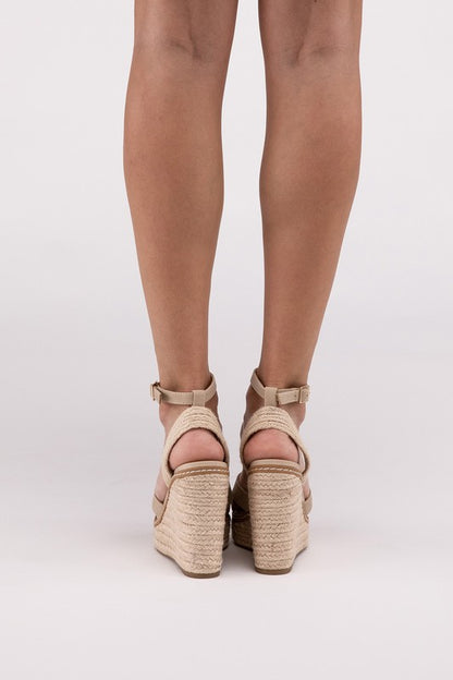 Amara Two Tone Platform Espadrille Wedge