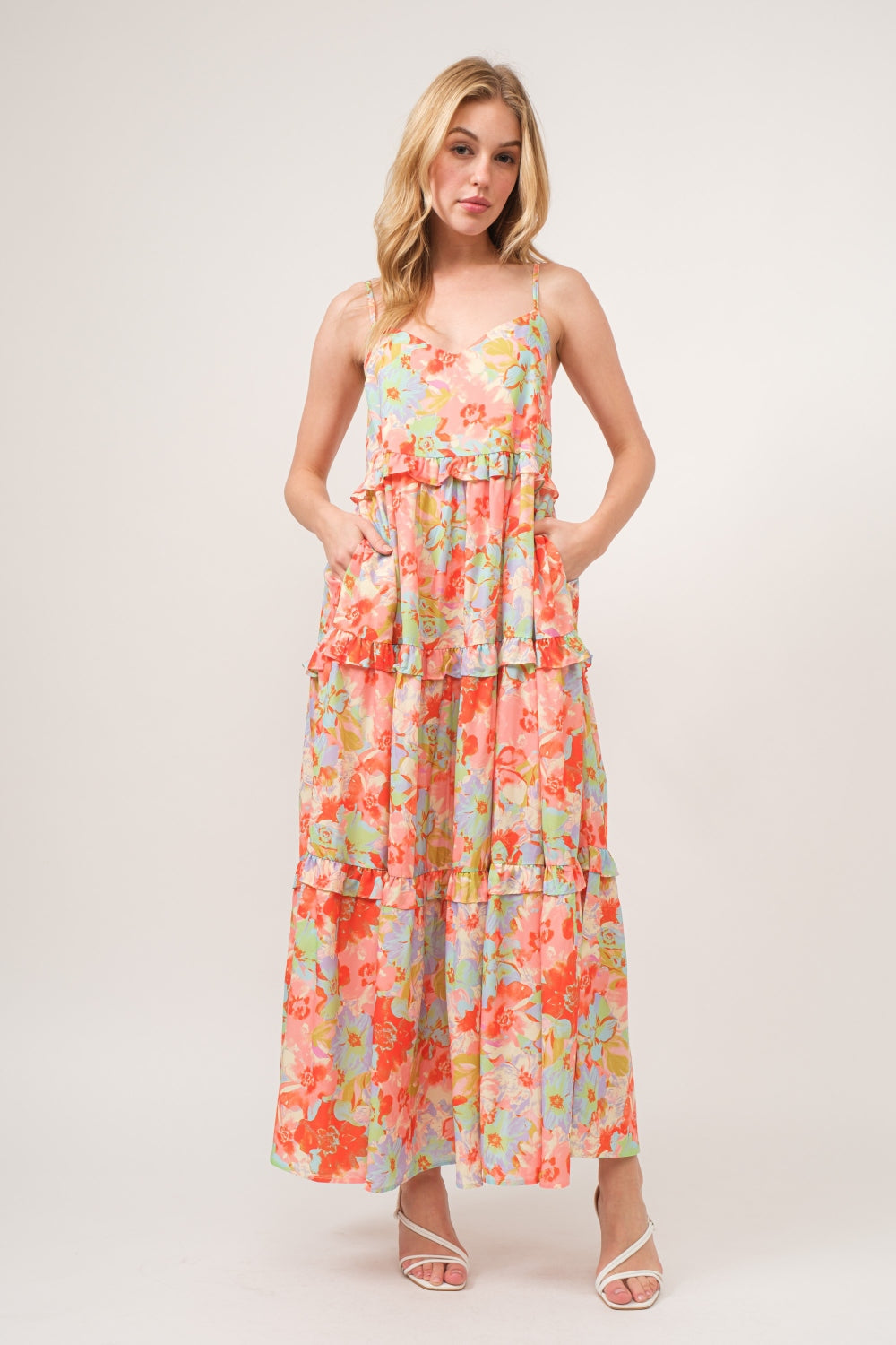 Bianca Floral Ruffled Maxi Dress