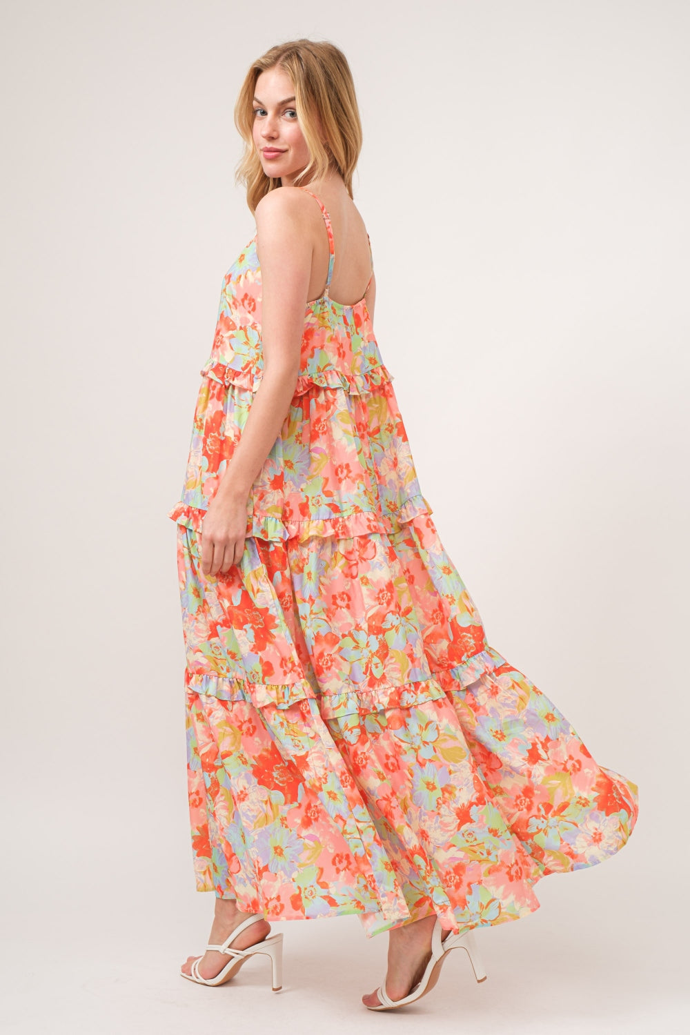 Bianca Floral Ruffled Maxi Dress