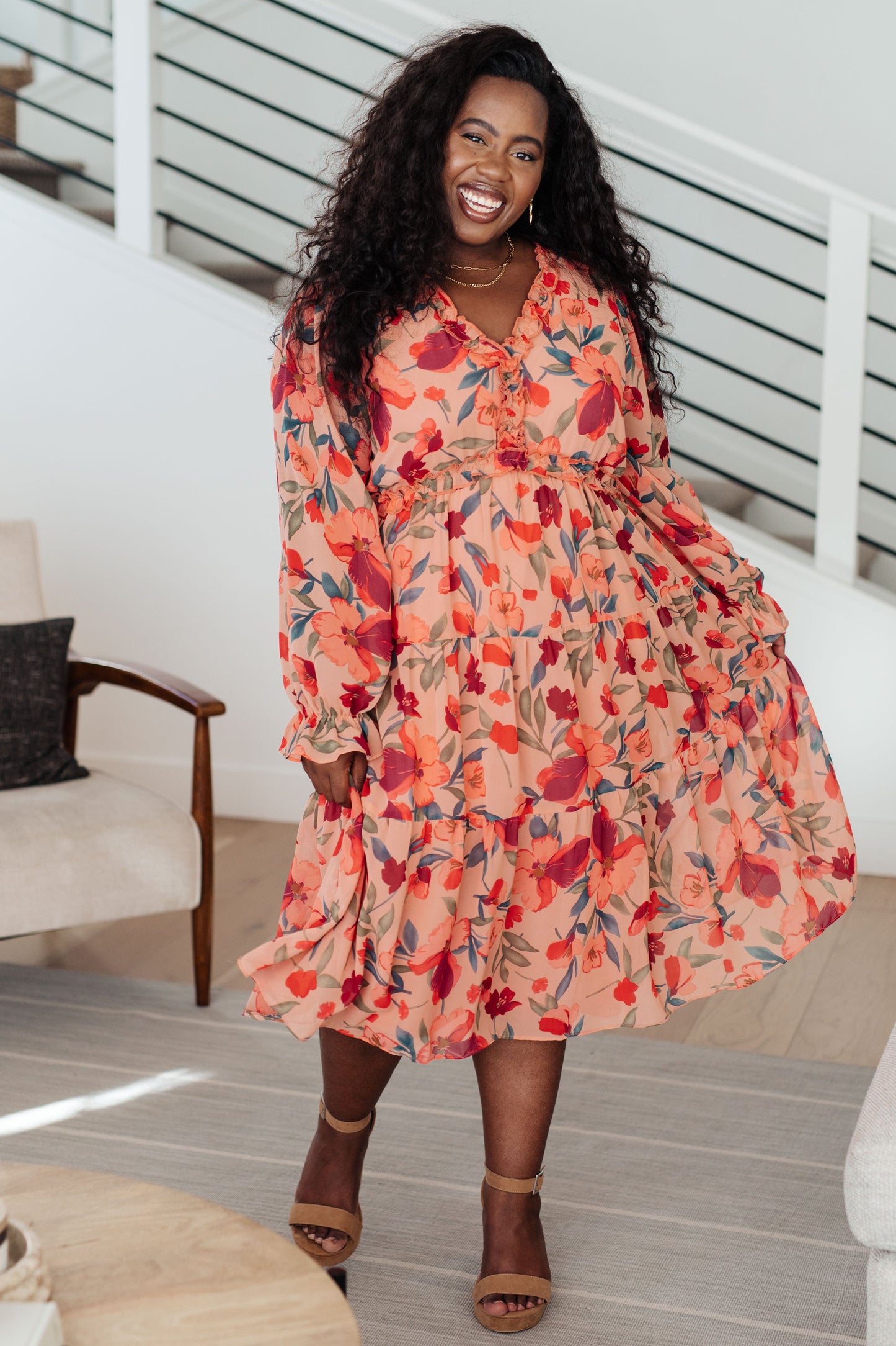 Kori Floral Midi Dress