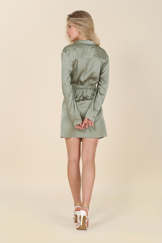 Autumn Satin Wrap Dress - J. Madison & Co.