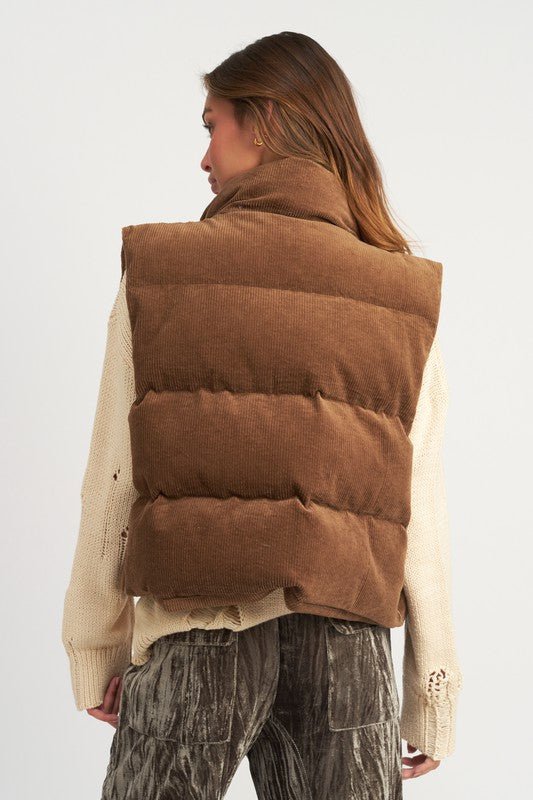 Corduroy Puffer Vest - J. Madison & Co.