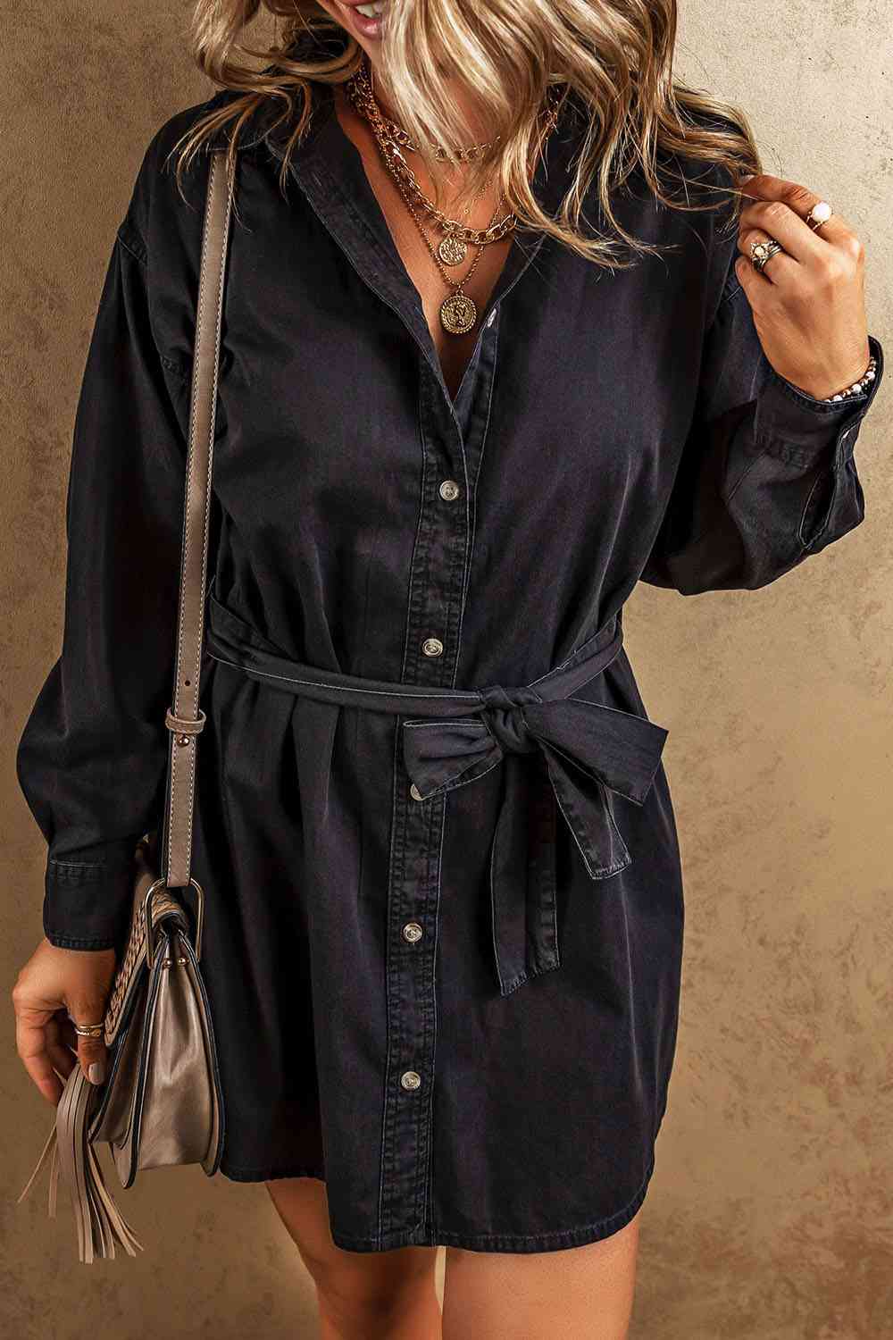 Danielle Button Up Denim Dress - J. Madison & Co.