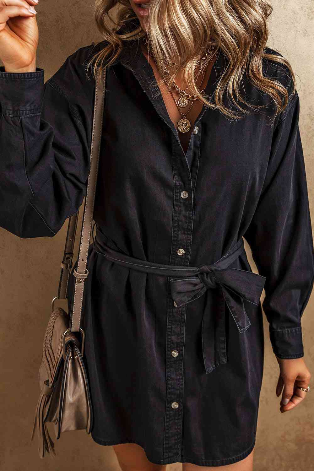 Danielle Button Up Denim Dress - J. Madison & Co.