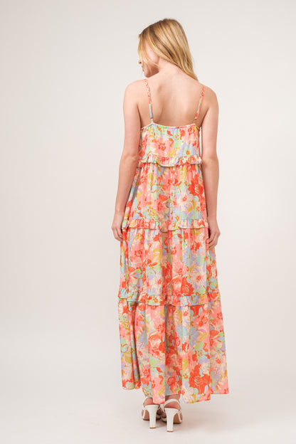 Bianca Floral Ruffled Maxi Dress