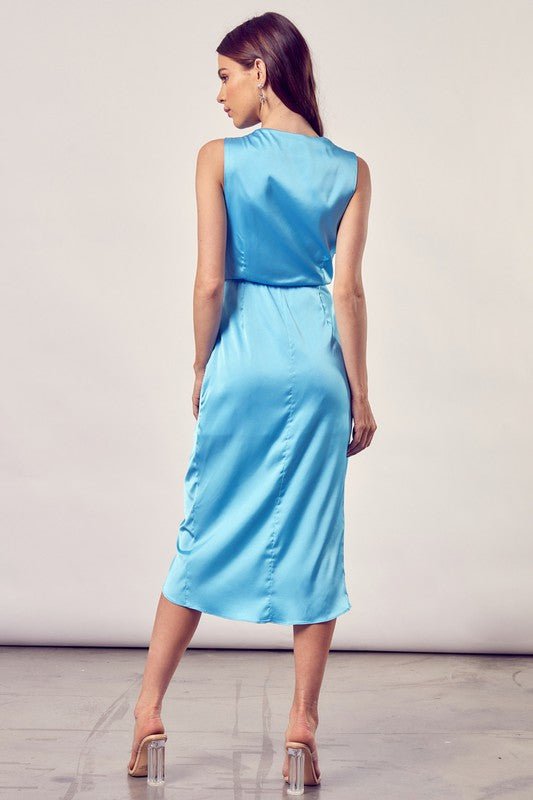 Ellena Tie Front Midi Dress - J. Madison & Co.