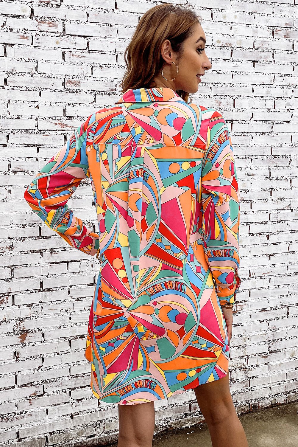 Groovy Vibes Shirt Dress - J. Madison & Co.