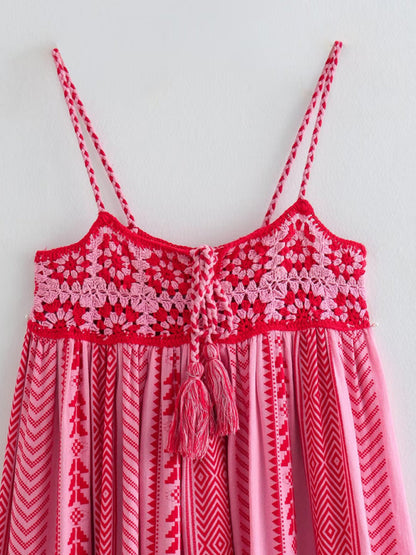 Dani Crochet Babydoll Maxi Dress