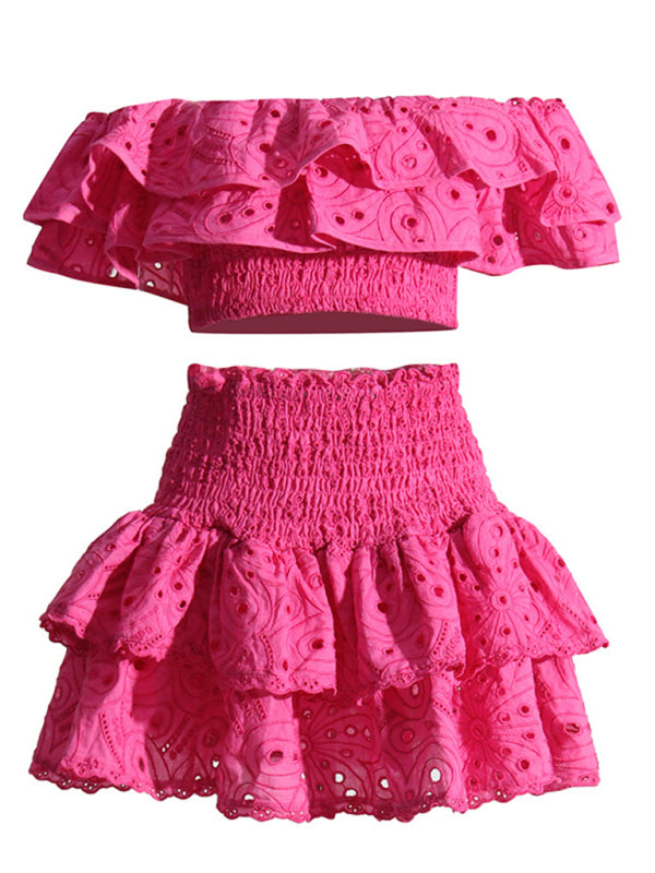 Cassie Ruffled Two Piece Set - 7 Colors