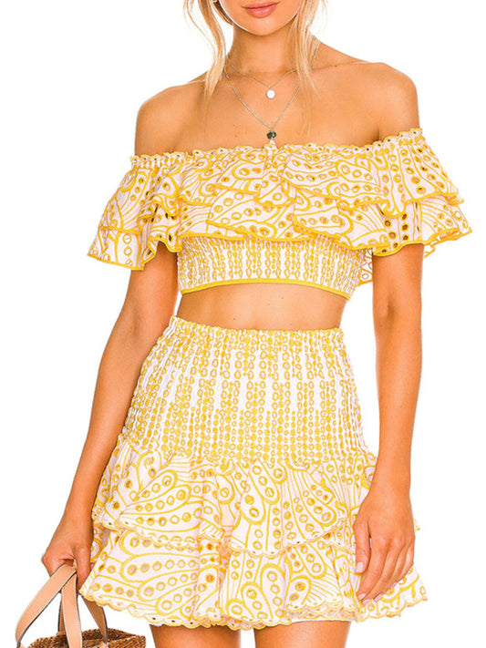 Cassie Ruffled Two Piece Set - 7 Colors