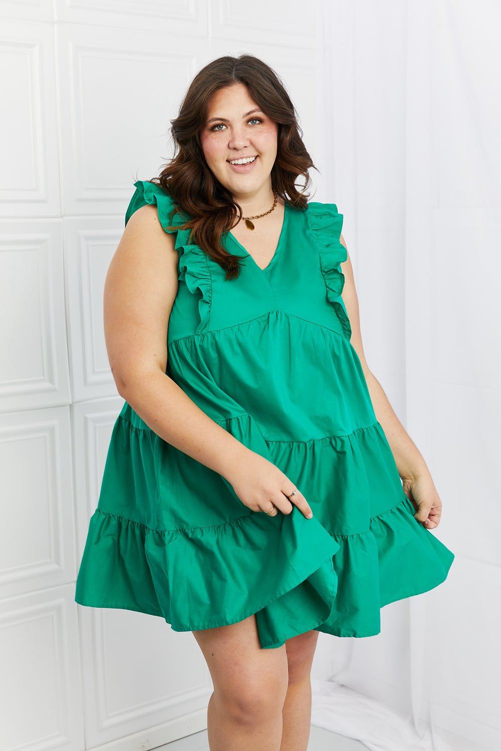 Play Date V-Neck Ruffle Dress - J. Madison & Co.