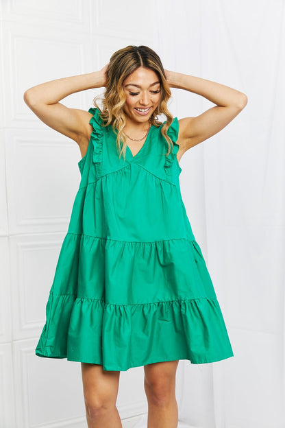 Play Date V-Neck Ruffle Dress - J. Madison & Co.