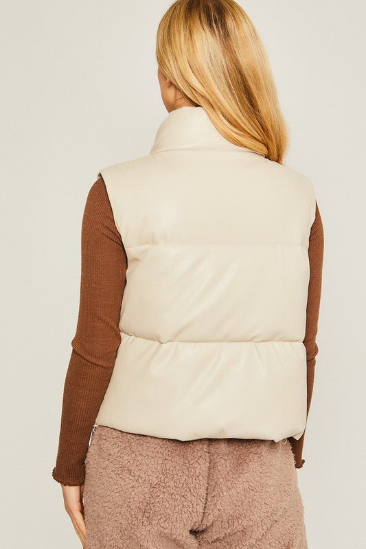 PU Padded Vest - J. Madison & Co.