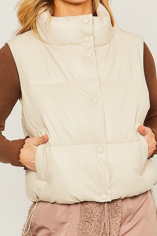 PU Padded Vest - J. Madison & Co.