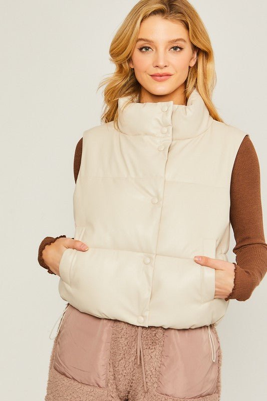 PU Padded Vest - J. Madison & Co.