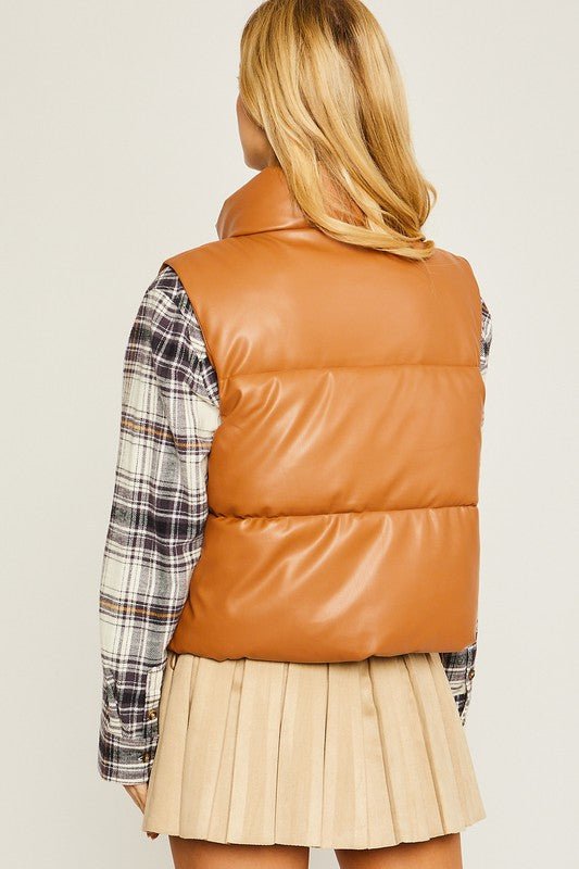 PU Padded Vest - J. Madison & Co.