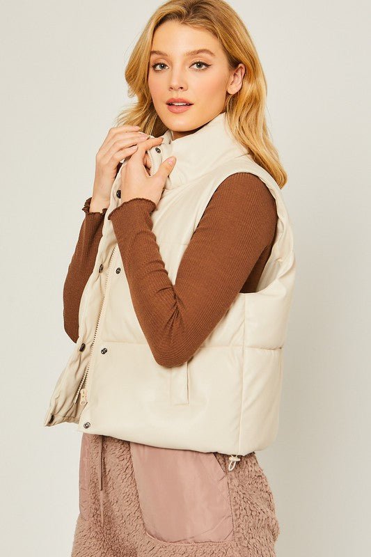 PU Padded Vest - J. Madison & Co.